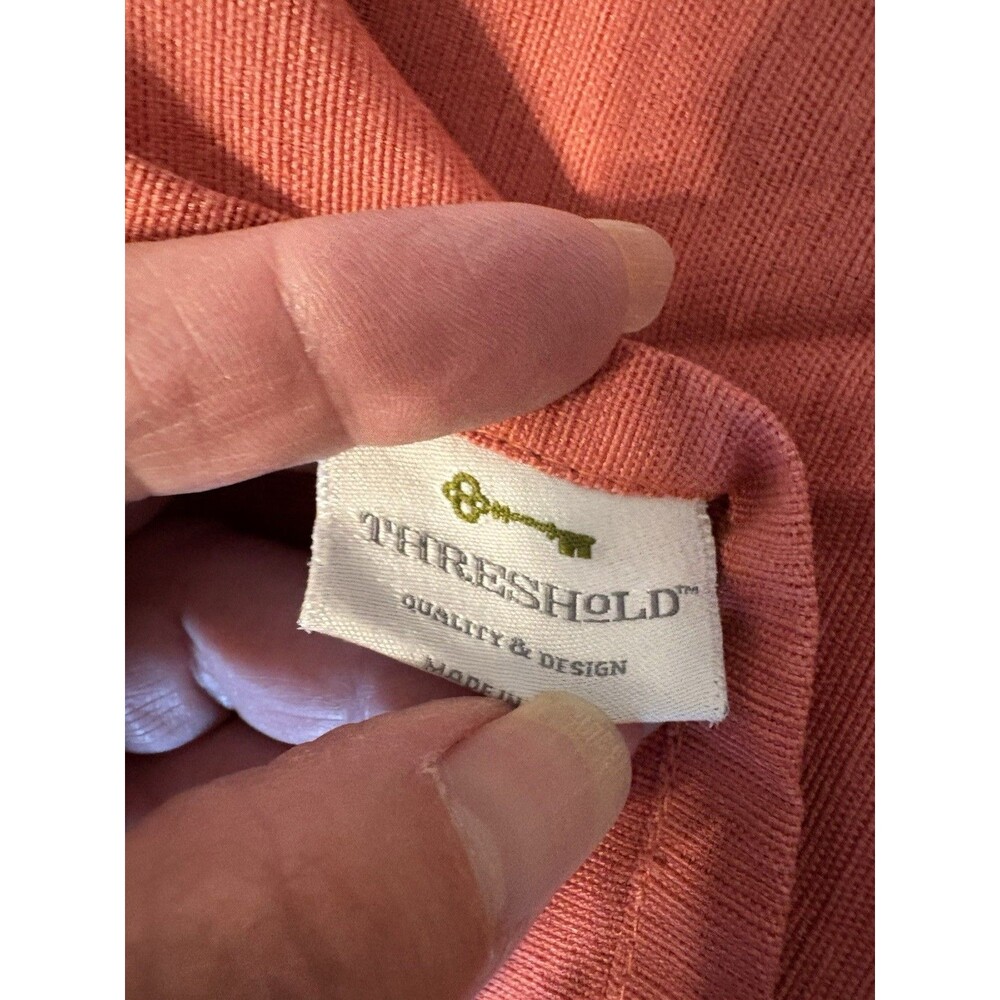 Threshold Table Cloth Large Rectangle Rust Color - Picture 3 of 6